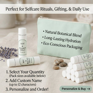 Custom Self Care Lip Balm Favors, Personalized