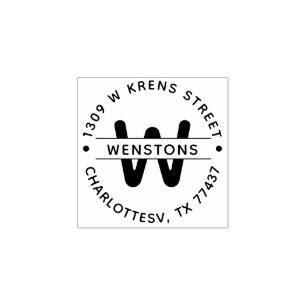 Custom Self Inking Address,Simple but Classic Rubber Stamp