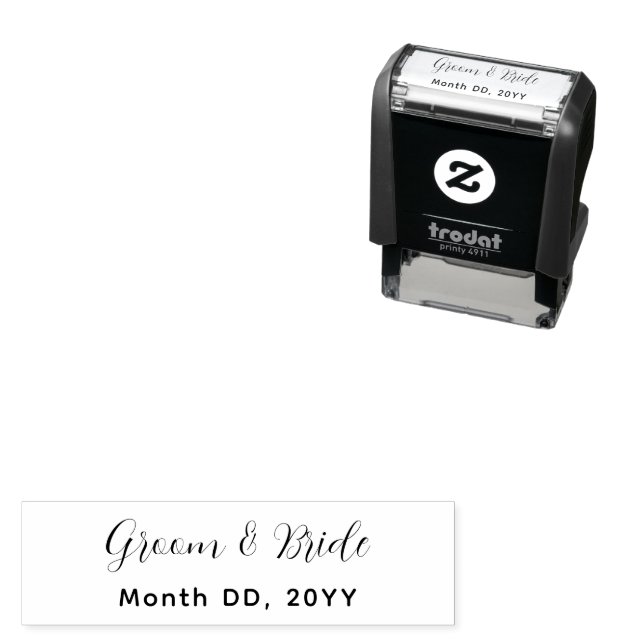 Custom Self Inking Stamp for Couples Names Date (In Situ)