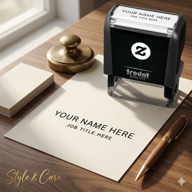 Custom Self-Inking Stamp – Name & Job Title (Custom Self-Inking Stamp – Name & Job Title)