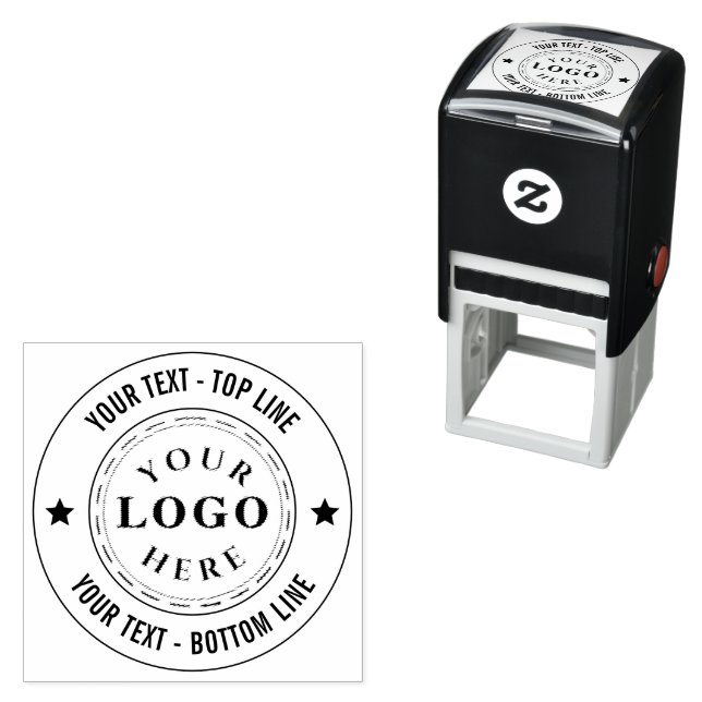 Custom Self-Inking Stamp with Logo and Company Inf (In Situ)