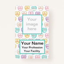 Custom Self Love Candy Hearts - White Badge