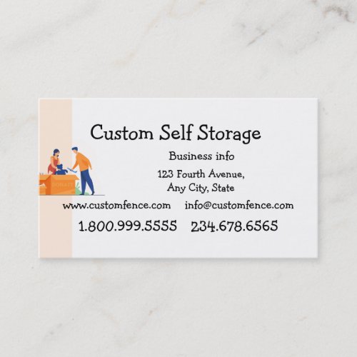 Custom Self Storage  Business Card