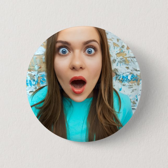 Custom Selfie | Upload Your Face Fun Design Button (Front)