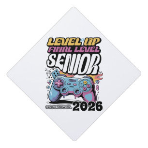 Custom Senior Class of 2026, Funny Gamer Graduate Graduation Cap Topper