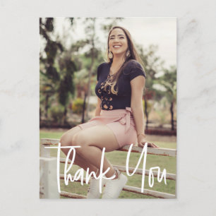 Custom Senior Graduation Photo Thank you Announcement Postcard
