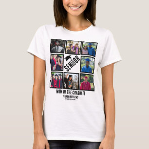 Custom Senior Mom of the graduate 8 Photo Collage T-Shirt
