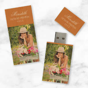 Custom Senior Photo Monogram USB Flash Drive