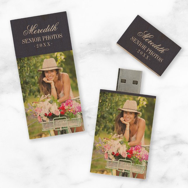 Custom Senior Photo Monogram USB Flash Drive (Creator Uploaded)