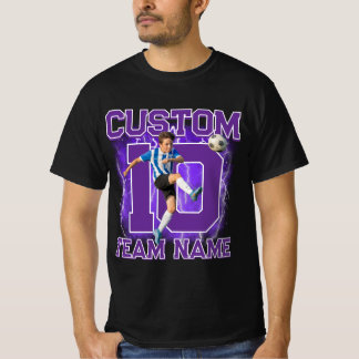 Custom senior soccer player, team name & number T-Shirt