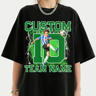 Custom senior soccer player, team name & number T-Shirt