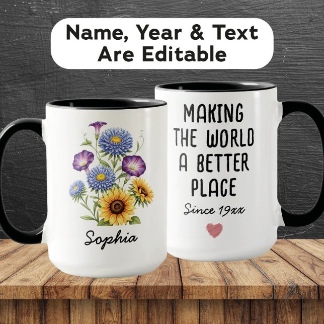 Custom September Birth Flower - Personalized Name Mug (Creator Uploaded)