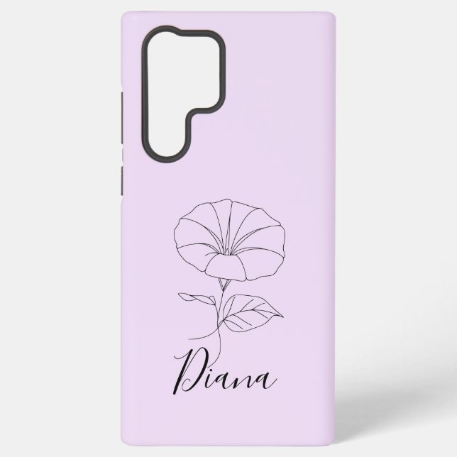 Custom September Morning Glory Birth Flower Gift  Samsung Galaxy Case (Back)