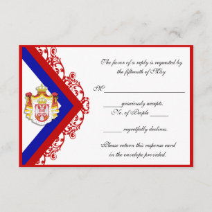Custom Serbian Wedding Response Cards RSVP