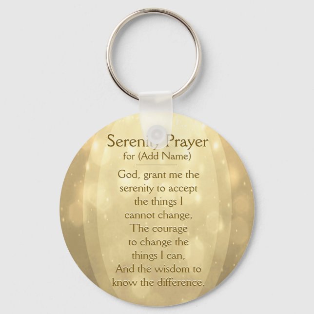 Custom Serenity Prayer Keychain (Front)