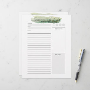 Custom Sermon Notes Letterhead