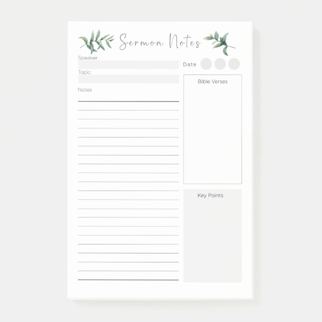 Custom Sermon Post-it Notes (Front)
