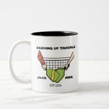 Custom Serving Up Trouble Pickleball Funny Partner