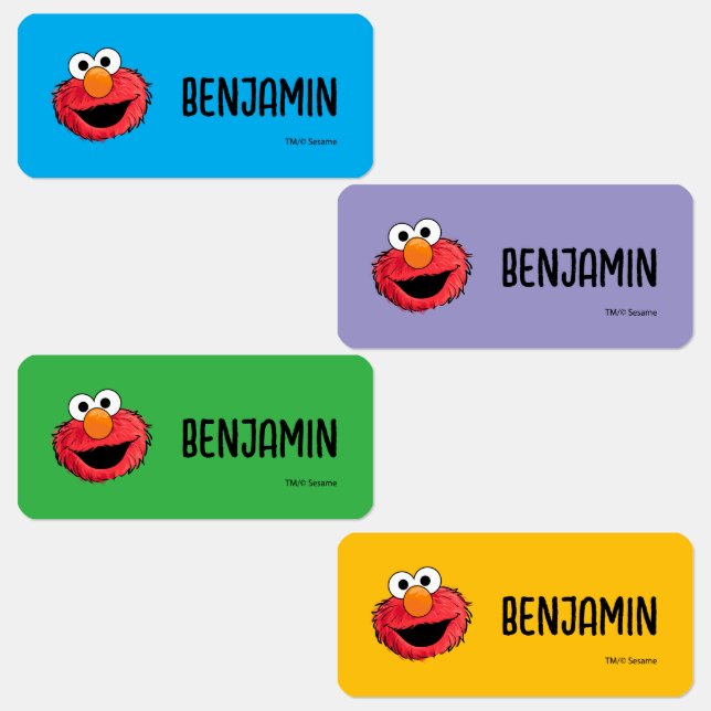 Custom Sesame Street's Elmo Sketch Clothing Labels (Group)