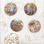 Custom Set of 4 Family Photos Coaster Set<br><div class="desc">Create a special personalized gift for parents and grandparents using 4 different family photos of kids, pets, or other fun photo memories printed onto a set of four acrylic coasters. Choose from round or square shaped coasters. Use the design tools to add your own text or upload more photos. Custom...</div>