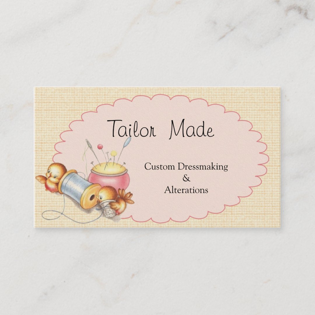 Custom Sewing Business Card | Zazzle
