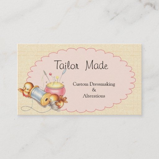 Customizable Custom Sewing Business Card
