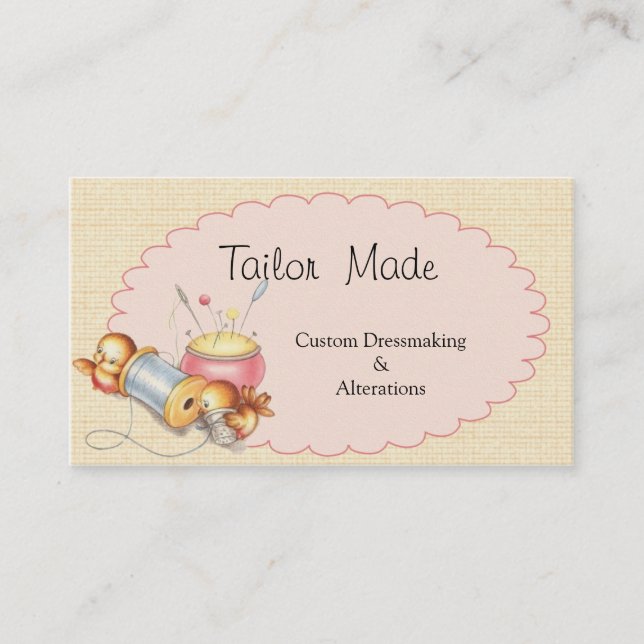 Custom Sewing Business Card (Front)