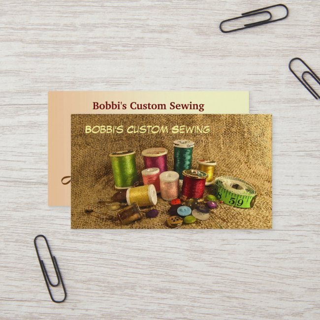 Custom Sewing Business Card