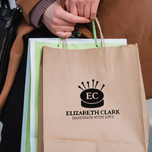 Custom Sewing Business, Large  Rubber Stamp