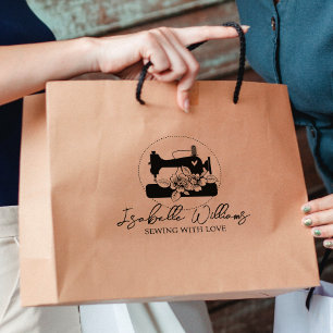 Custom Sewing Business, Large Rubber Stamp