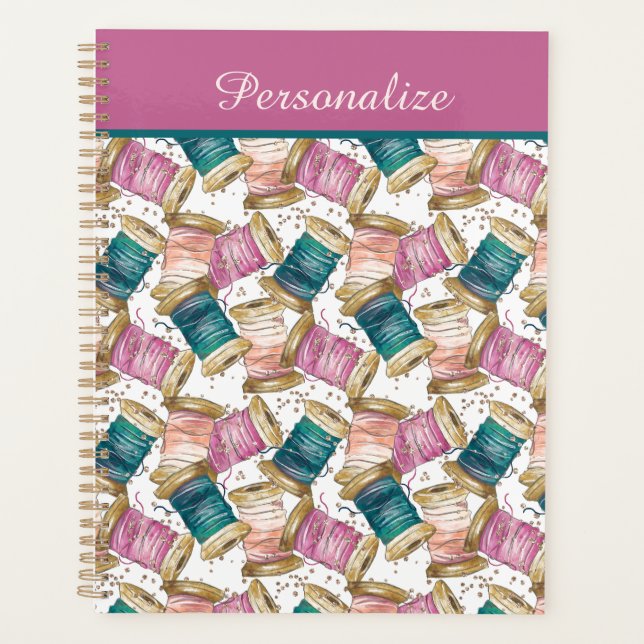 Custom Sewing Threads Seamstress Tailor Organizer (Front)