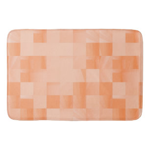 Custom Shades of Peach Fuzz Squares Bath Mat