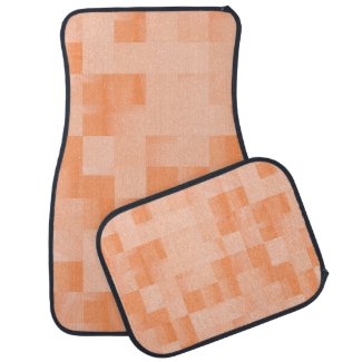 Custom Shades of Peach Fuzz Squares Car Floor Mats