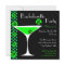 CUSTOM Shamrock Bachelorette Martini Invitation