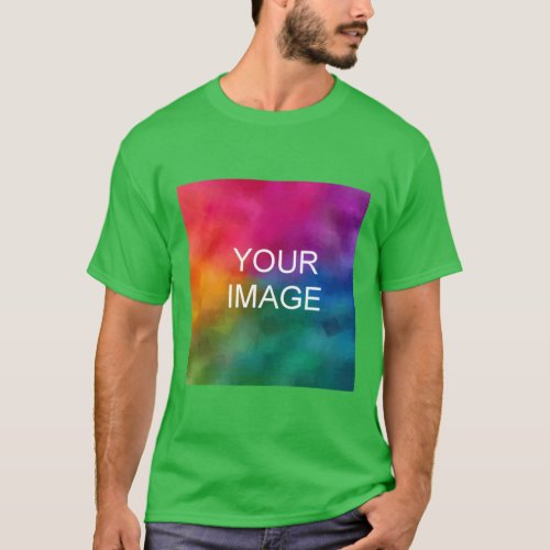 Custom Shamrock Green Add Image Logo Template T_Shirt