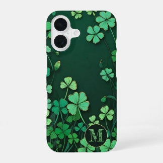Custom Shamrock Meadow iPhone 16 Case