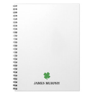 Custom Shamrock St Patricks Day Notebook