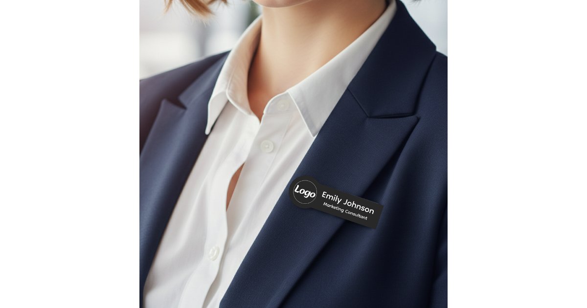 Custom Shaped Employee Pin Name Tag | Zazzle