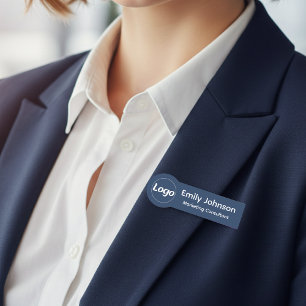 Custom Shaped Employee Pin Name Tag