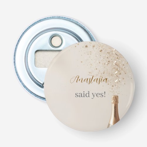 Custom She Said Yes Bridal Shower Bottle Opener