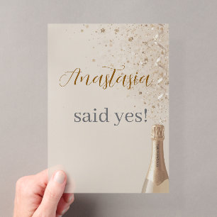 Custom She Said Yes Bridal Shower Invitation