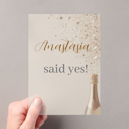 Custom She Said Yes Bridal Shower Invitation