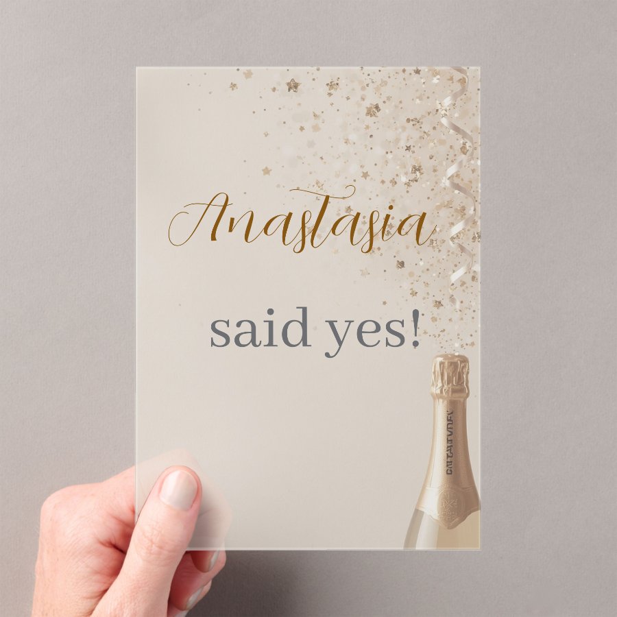 Custom She Said Yes Bridal Shower Invitation
