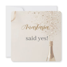 Custom She Said Yes Bridal Shower Invitation