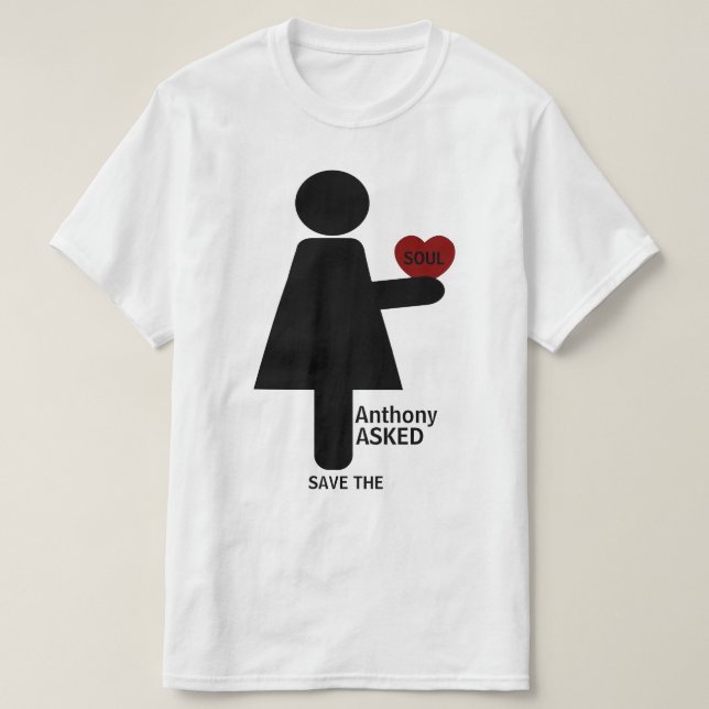 Custom she said yes he asked T-Shirt (Design Front)