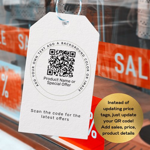 Custom Shelf Talker Product QR Code Sales Details Gift Tags