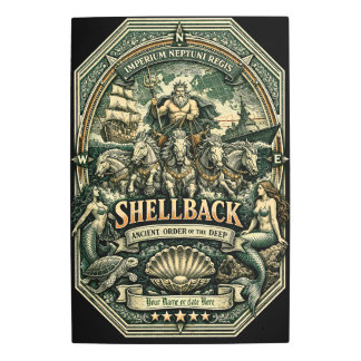 Custom Shellback equator crossing Metal Print