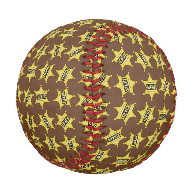 Custom Sheriff Badge Baseball (Angled)