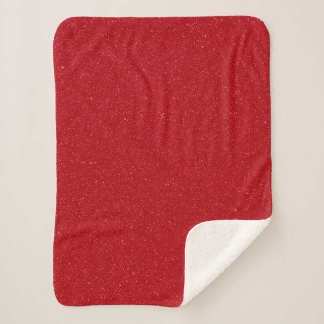 Custom Sherpa Blanket – Tomato Red Noise Texture (Front)