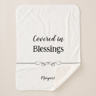 Custom Sherpa Blanket with Name & Message